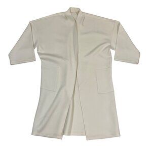 Leze the Label Mira Cardicoat white soft long cardigan clio x erin collab 2x NWT